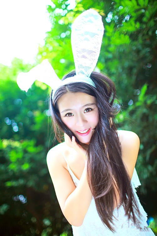 夏季小清新甜美女生可爱兔耳朵私房照