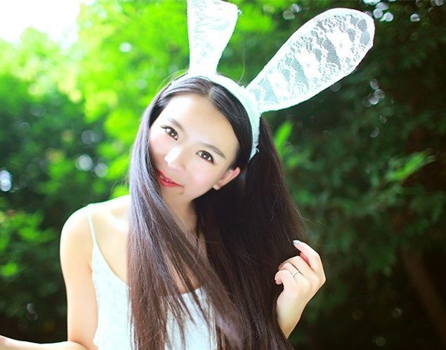 夏季小清新甜美女生可爱兔耳朵私房照