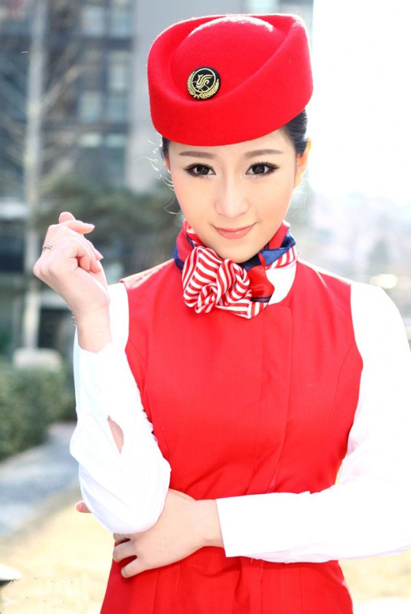 中国最美空姐夏侯芊芊美丽的制服秀 制服诱惑