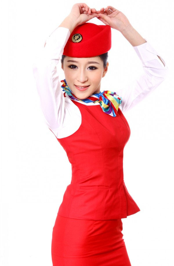 中国最美空姐夏侯芊芊美丽的制服秀 制服诱惑
